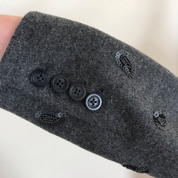 NEW Michael Kors derby embroidered grey coat $695 - Picture 5 of 9